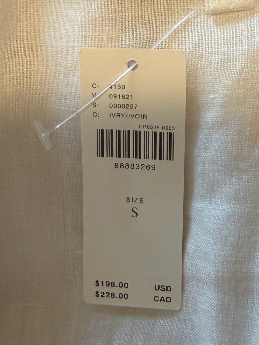 Anthropologie Cream V-Neck Tiered Button Maxi Dress - Picture 4 of 5